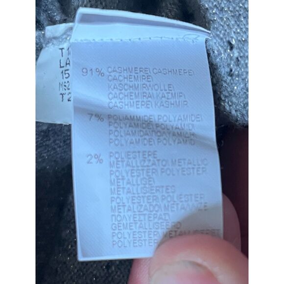 BRUNELLO CUCINELLI Gray Cashmere Relaxed Lounge Jogger Pants Women's Size Large - Picture 4 of 8